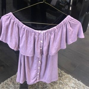Soft and sexy XS off the shoulder shirt